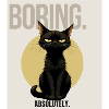 ENNUYEUX. – Dessin sarcastique du chat noir