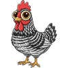 Funny Amrock - Chicken with Stripe Pattern