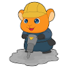 Chantier de construction Hamster Jackhammer