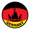 German Flag Chariot Silhouette