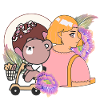 Kawaii Bear on Mobility Scooter & Sweets