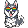 LGBT-Pride-Monat – Süßer Husky