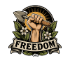 Freiheitsfaust-Emblem mit Schaufel
