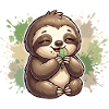 Sloth with leaf cuddles