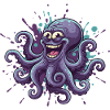 Happy Ink Octopus Graffiti