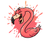 Flamingo Spritz Cartoon Pink