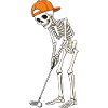 Golfing Skeleton Halloween Spooky Golfer