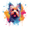 Yorkshire Terrier Bunte Hunde-Splash-Art