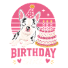 Birthday Girl Boston Terrier Cake