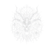 Mandala du crâne fait d’épines