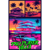 PROFISPIELER VILLA - Neon Synthwave Gaming Art