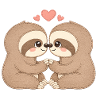 Tender sloth kisses