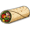 Colourful burrito wrap