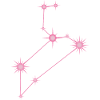 Löwestern Sternbild Tierkreiszeichen Pastellrosa
