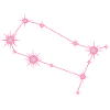 Zwilling, Sternbild, Sternzeichen, Pastellrosa