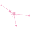 Krebsstern Sternbild Sternzeichen Pastellrosa