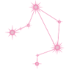 Waagestern, Sternbild, Tierkreiszeichen, Pastellrosa