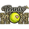 Tennis-Mama Leopardenmuster Sportige Mode