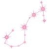 Skorpion-Stern Sternbild Sternzeichen Pastellrosa