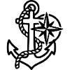 Anchor Wind Rose Maritime Logo