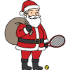 Santa Tennis Cheer