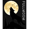 Wolf's howl under full moon
