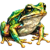 Geometric Frog Mosaic