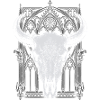 Gothic Bull Skull Crest