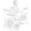 James K. Polk plays drums
