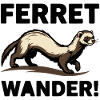 Frettchen-Wander-Frettchen-Erkundung beim Durchstöbern