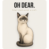 OH DEAR Sarcastic Cat Design