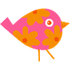 Blumenvogel Pop Art