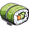 Emerald Green Sushi Roll