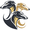 Triple Greyhounds Silhouette