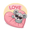 Koala Heart Love pastel