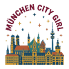 Munich City Girl Skyline