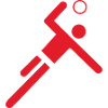 Red handball player