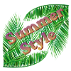 Summer style with palm trees