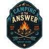 Camping is the answer Campfire motif