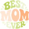 Best Mom Ever Pastel Bubbel Design