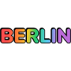 Berlin Rainbow Gradient Letters LGBT