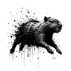 Illustration de projections de capybara