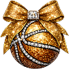 Golden Glitter and Diamond Basketball