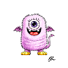 Lilac Winged Single Eye Monster
