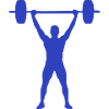 Weightlifting Silhouette Blue