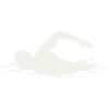 Swimmers silhouette in the water