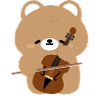 Bear Cello Charm