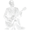 Warren Harding Playing Guitar