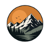 Mountain landscape at sunset