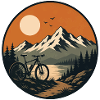 Vélo Mountain Lake Sunset